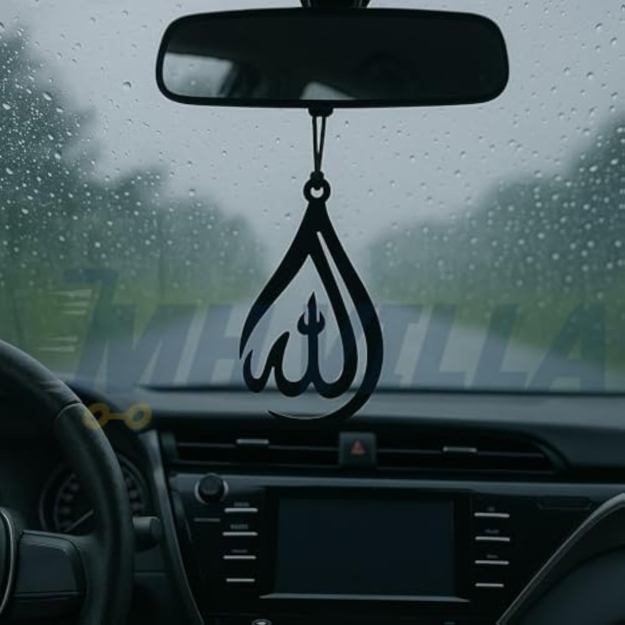 Acrylic Islamic Car Hanging Allah Decoration, Tear Drop Design
